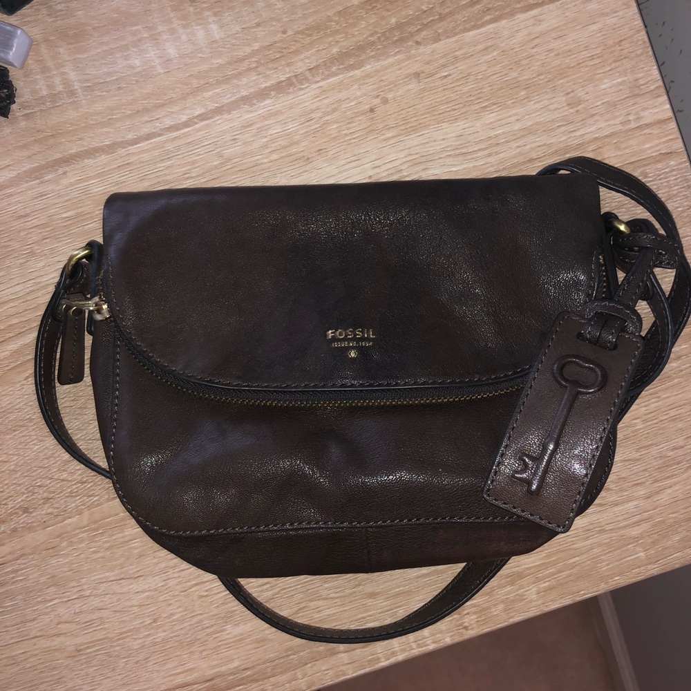 Fossil Leather Crossbody Bag